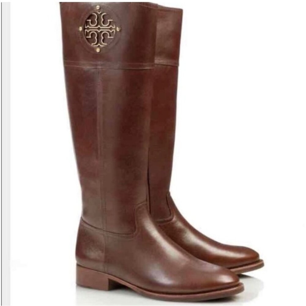 6.5 Great used Tory burch dark brown riding boots